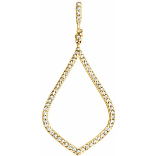 14K Yellow Gold 1/4 CTW Natural Diamond Pendant