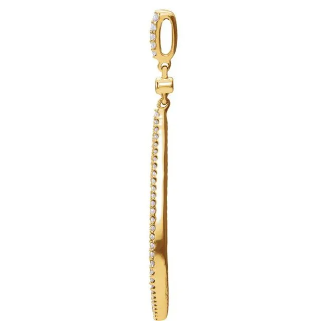 14K Yellow Gold 1/4 CTW Natural Diamond Pendant