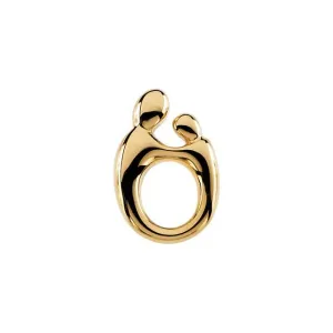 14K Yellow Gold 14.5x9.8 mm Mother and Child® Slide Pendant