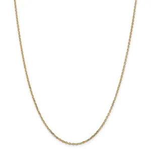 14k Yellow Gold 1.80mm Round Link Cable Chain