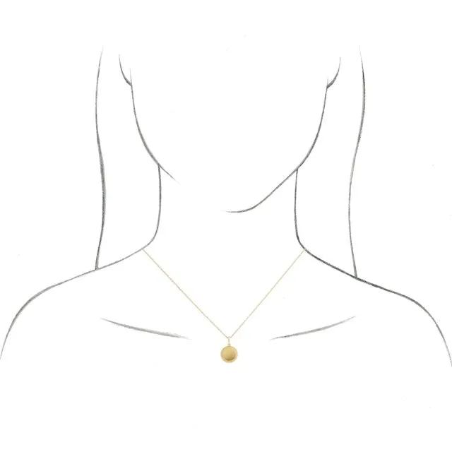 14K Yellow Gold 19.1x12 mm Floral 16-18" Necklace