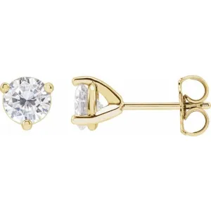 14K Yellow Gold 5 mm Round Stuller Lab-Grown Moissanite™ Earrings