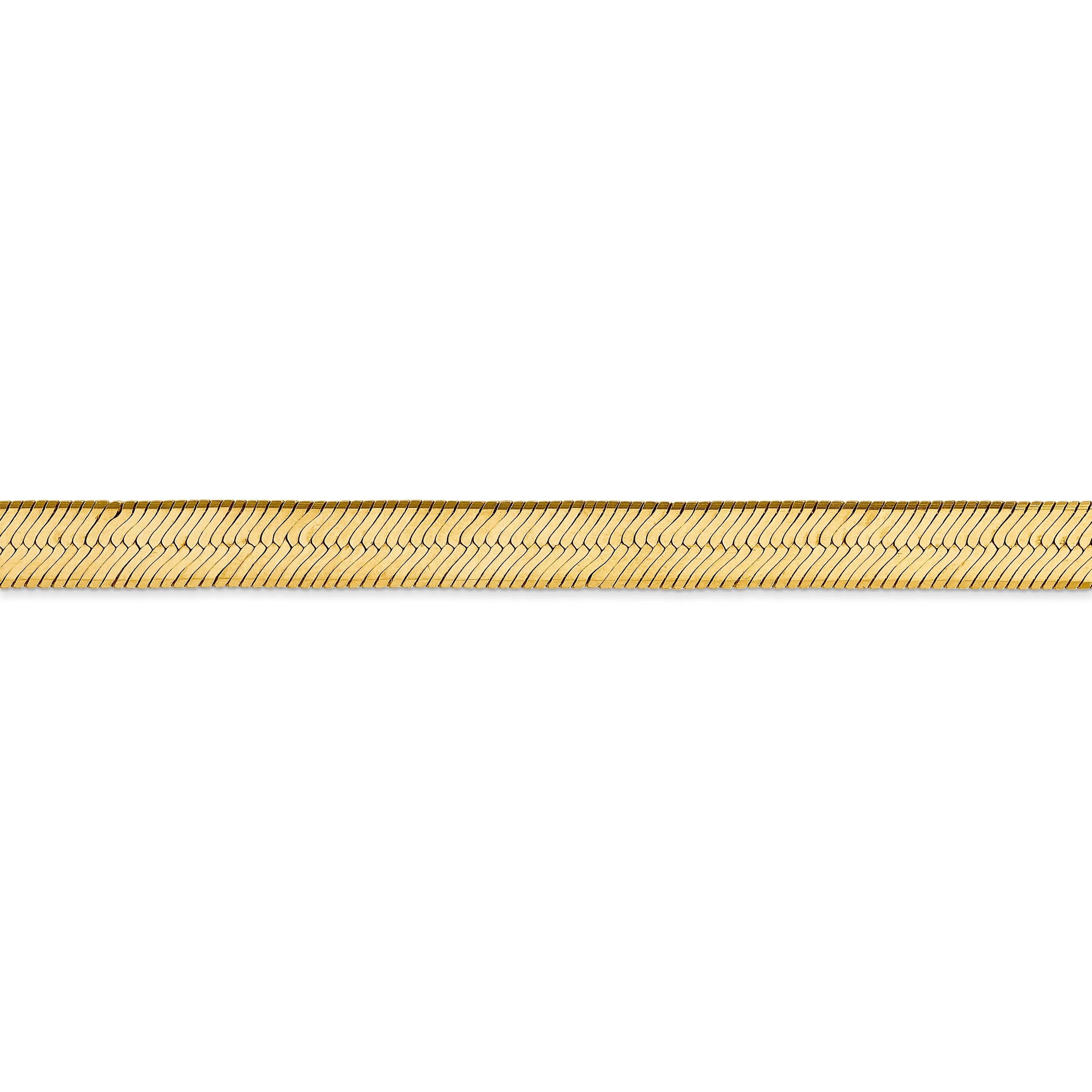 14k Yellow Gold 6.50mm Silky Herringbone Chain