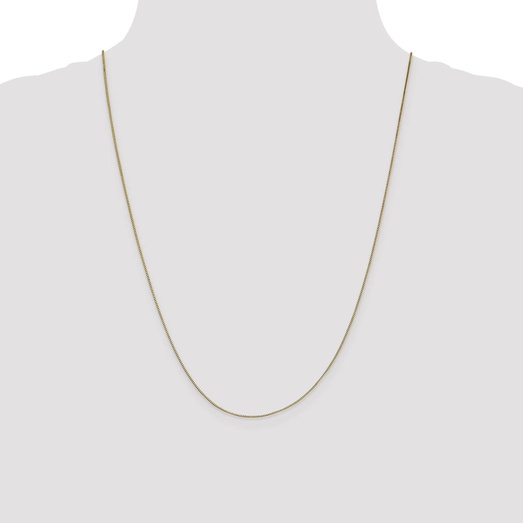 14k Yellow Gold .7 mm Box Chain