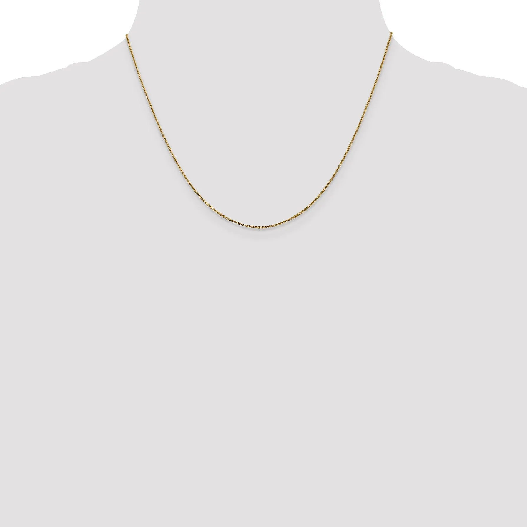14k Yellow Gold .90 mm Diamond Cut Cable Chain