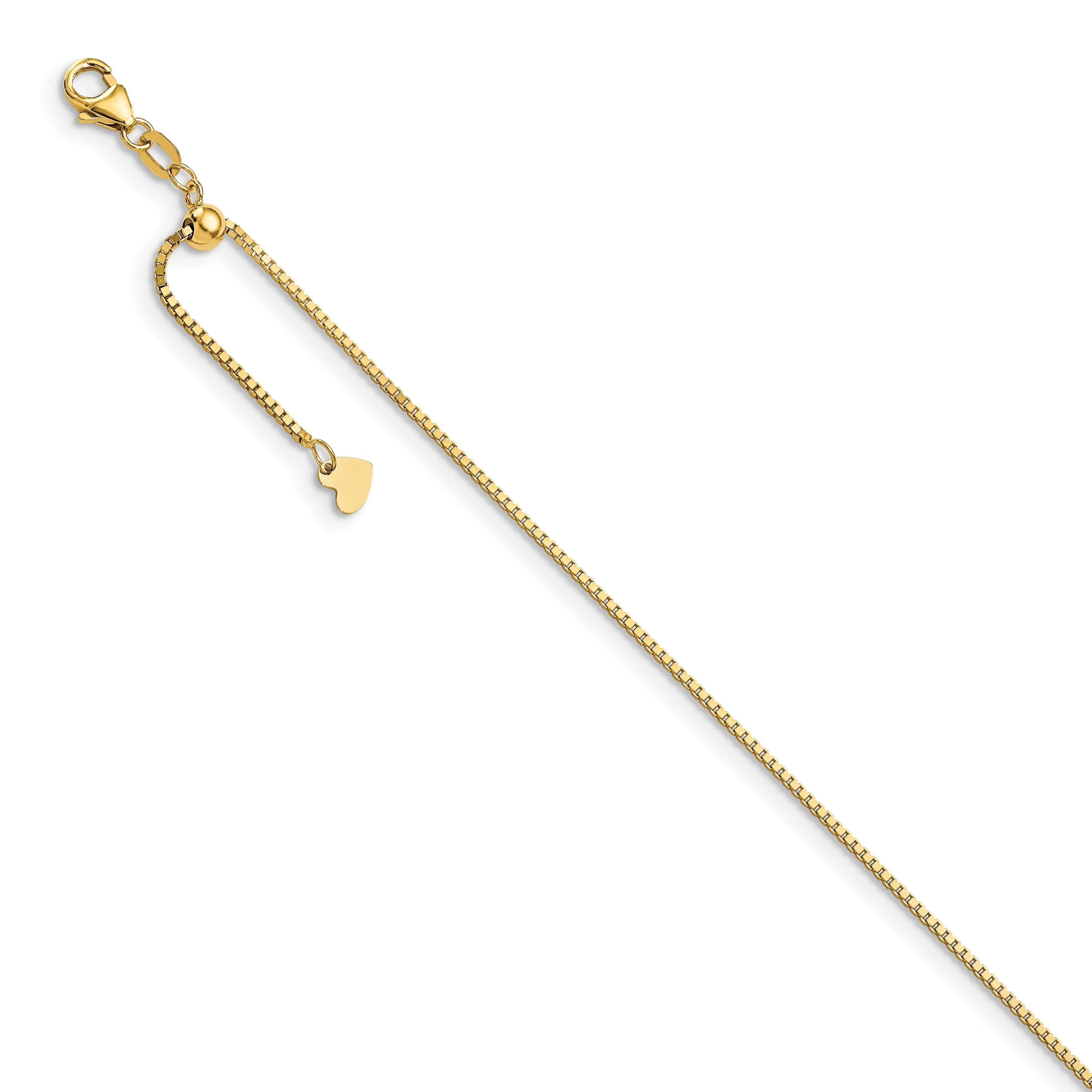 14k Yellow Gold Adjustable Box Chain