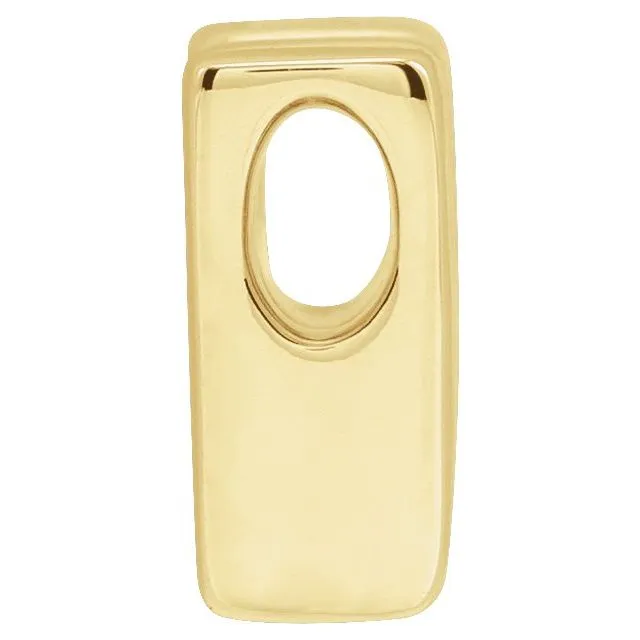 14K Yellow Gold Block Initial W Slide Pendant