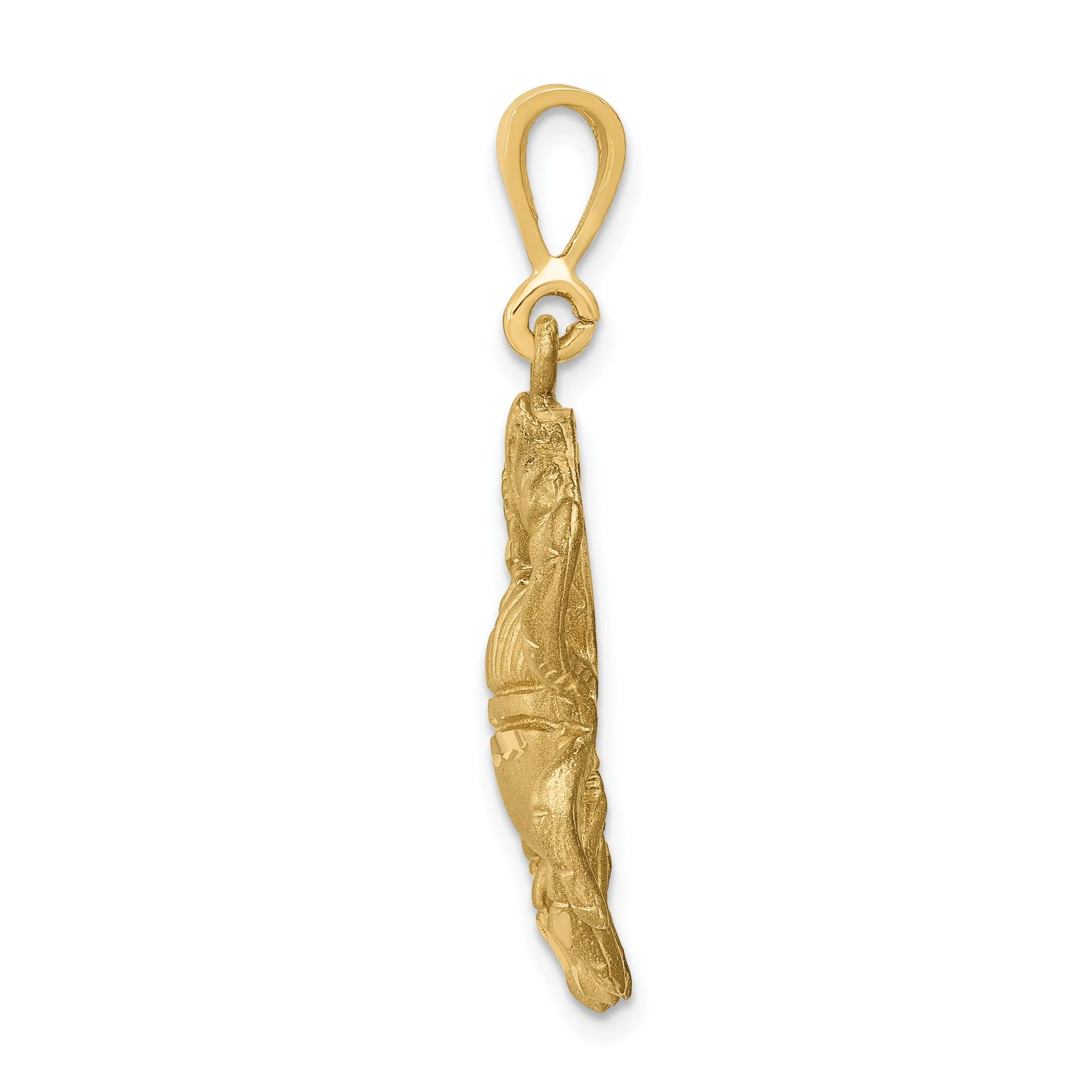 14k Yellow Gold Cancer Zodiac Charm Pendant