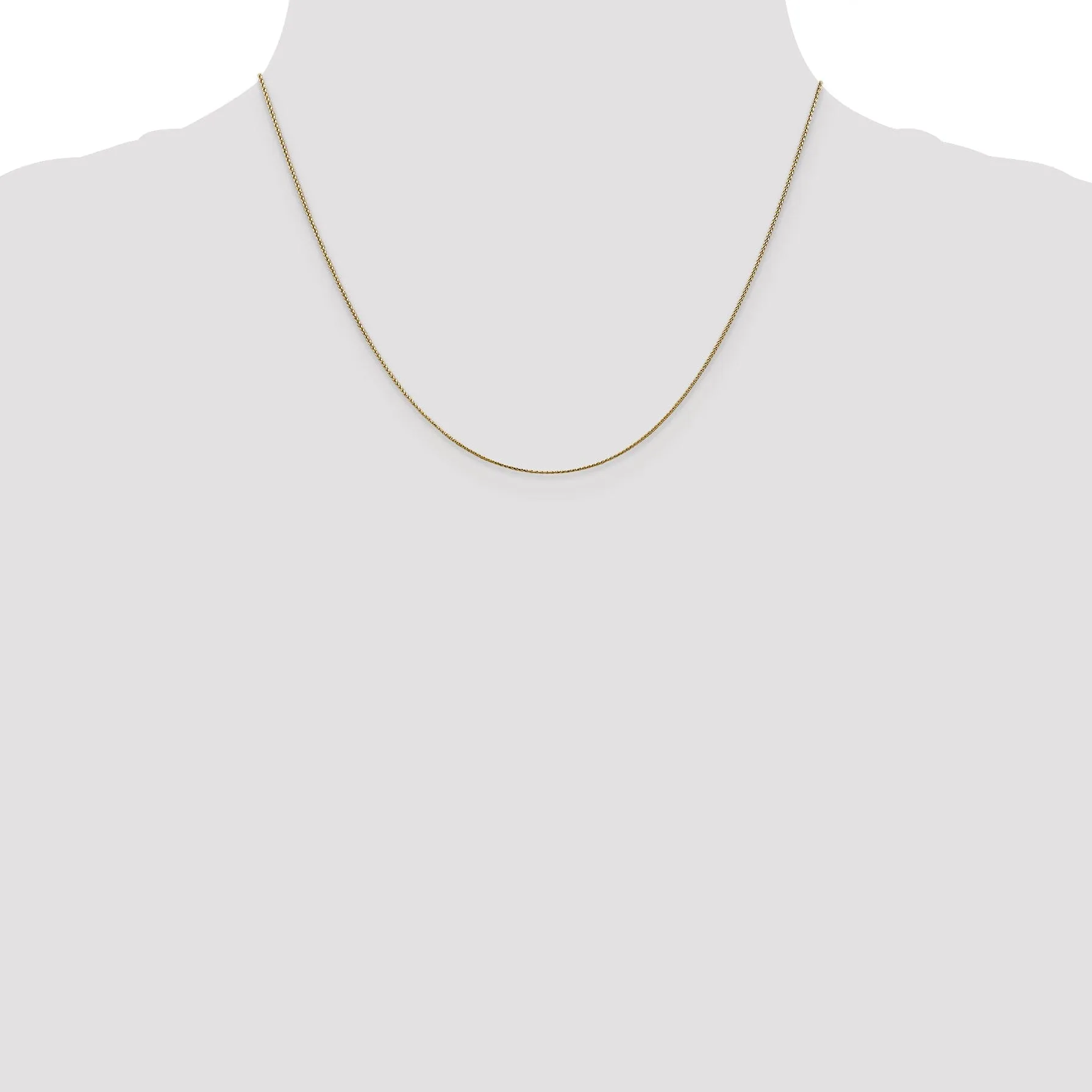 14k Yellow Gold D.C 0.65mm Spiga Pendant Chain