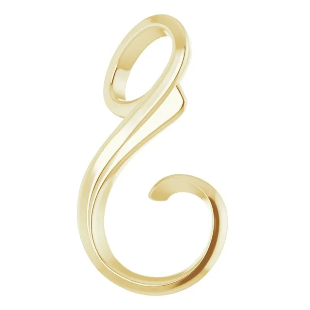 14K Yellow Gold Freeform Slide Pendant