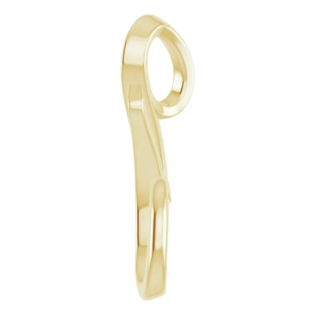 14K Yellow Gold Freeform Slide Pendant