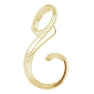 14K Yellow Gold Freeform Slide Pendant