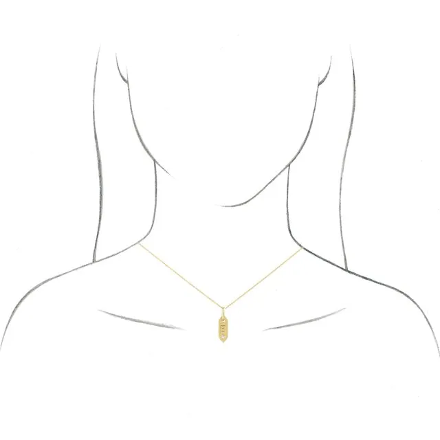 14K Yellow Gold Initial L .05 CT Natural Diamond 16-18" Necklace