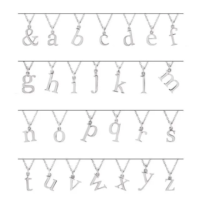 14K Yellow Gold Lowercase Initial B Pendant