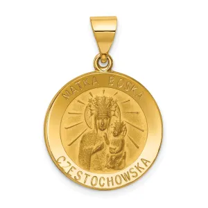 14k Yellow Gold Matka Boska Czestochowska Medal