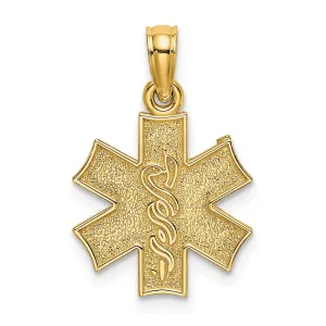14k Yellow Gold Medical Jewelry Symbol Charm