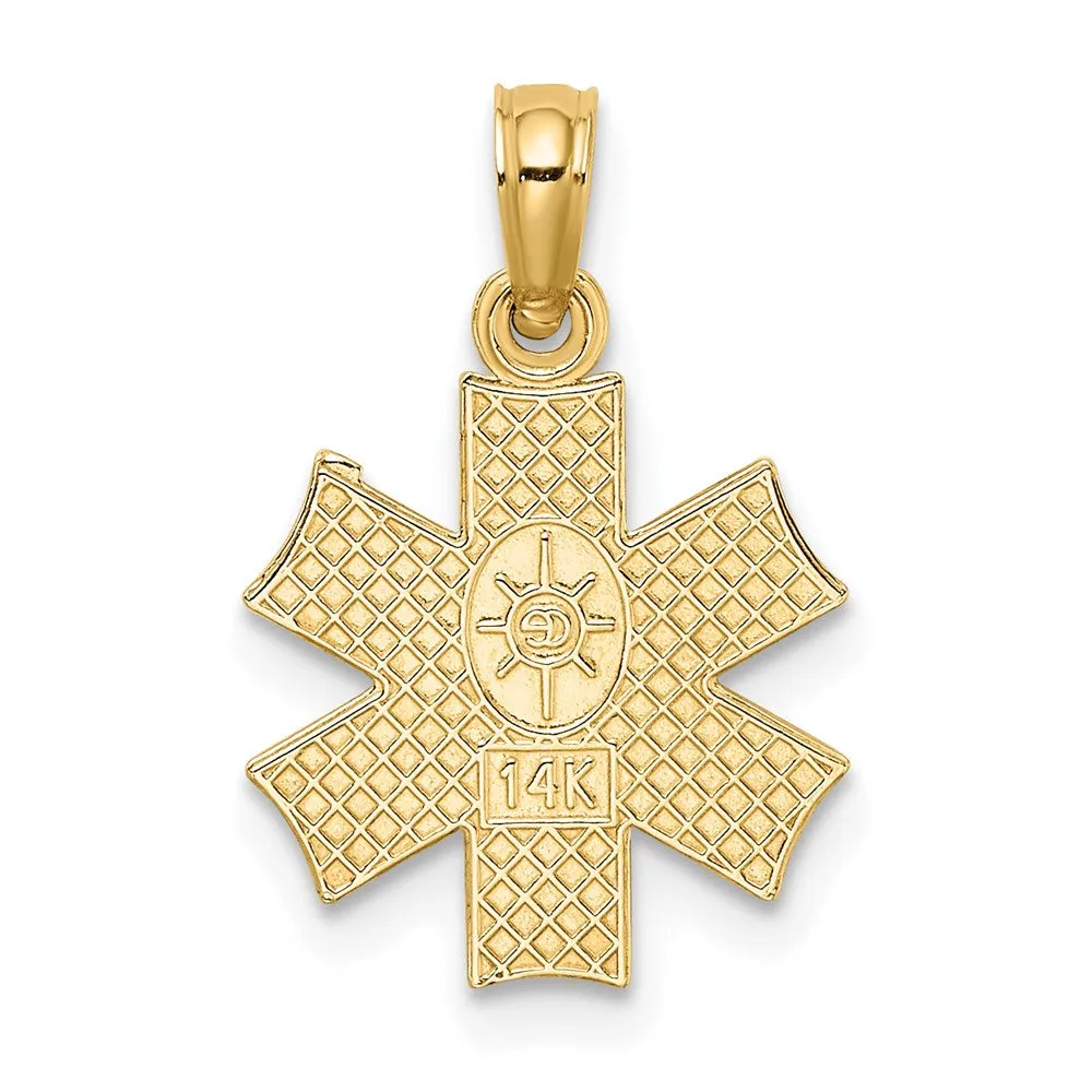 14k Yellow Gold Medical Jewelry Symbol Charm
