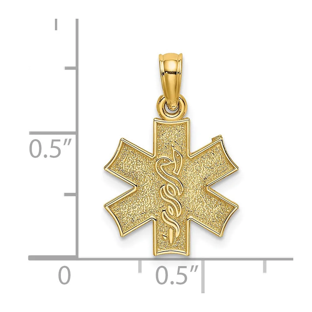 14k Yellow Gold Medical Jewelry Symbol Charm