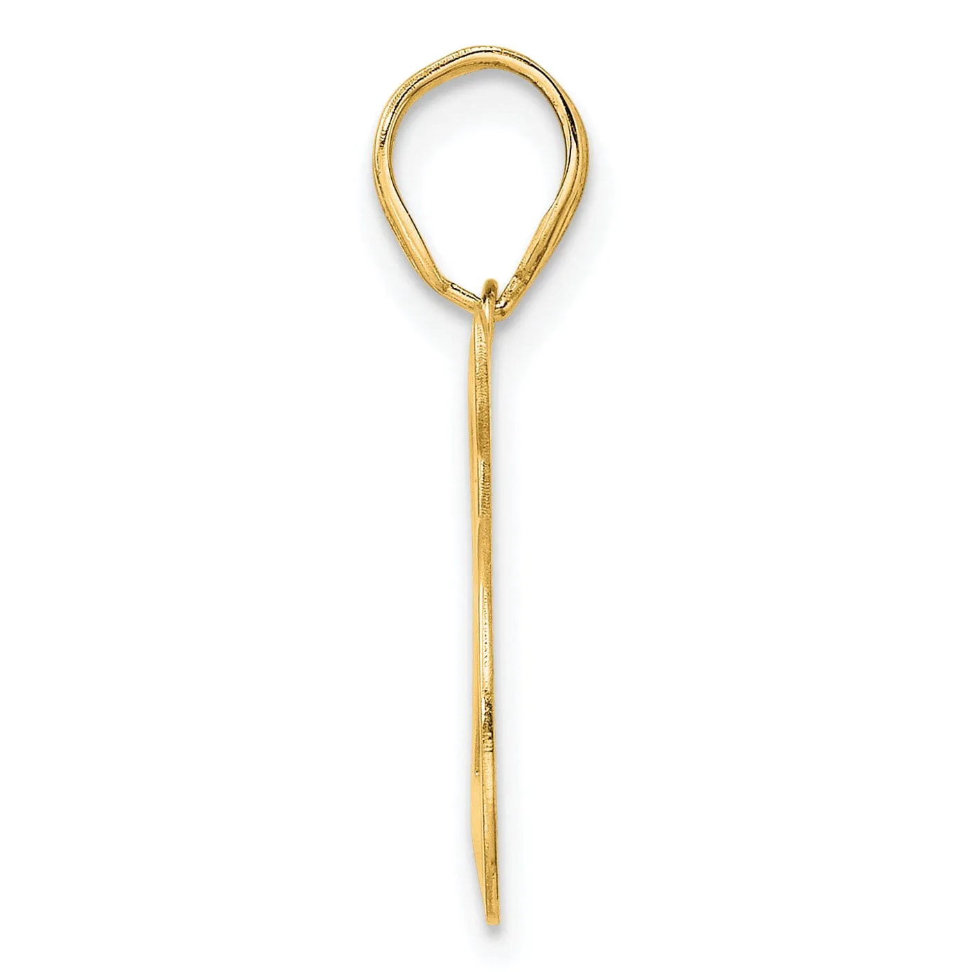 14k Yellow Gold Polished Finish Number 25 Charm Pendant