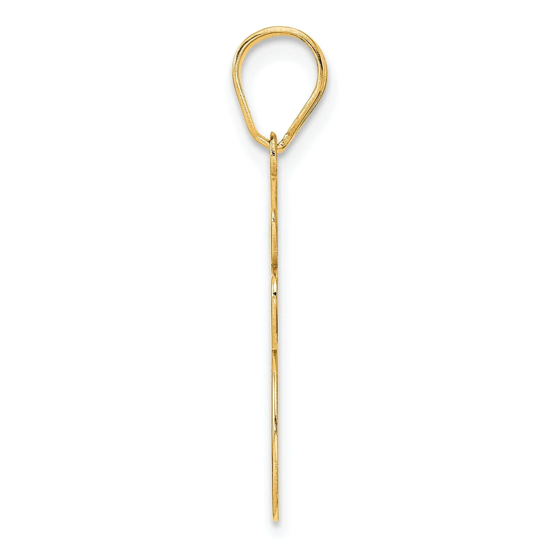 14k Yellow Gold Polished Finish Script Design Number 85 Charm Pendant
