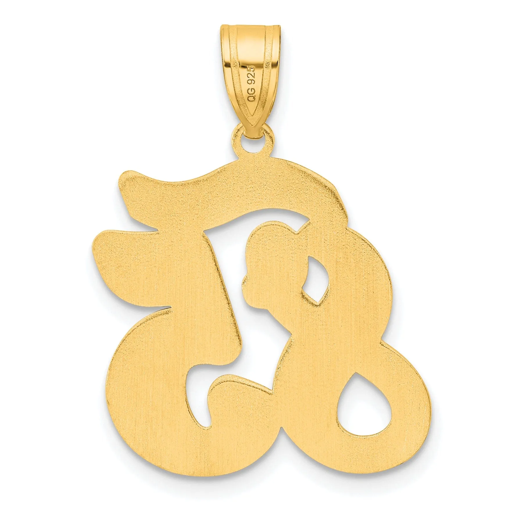 14k Yellow Gold Polished Finish Script Design Number 85 Charm Pendant