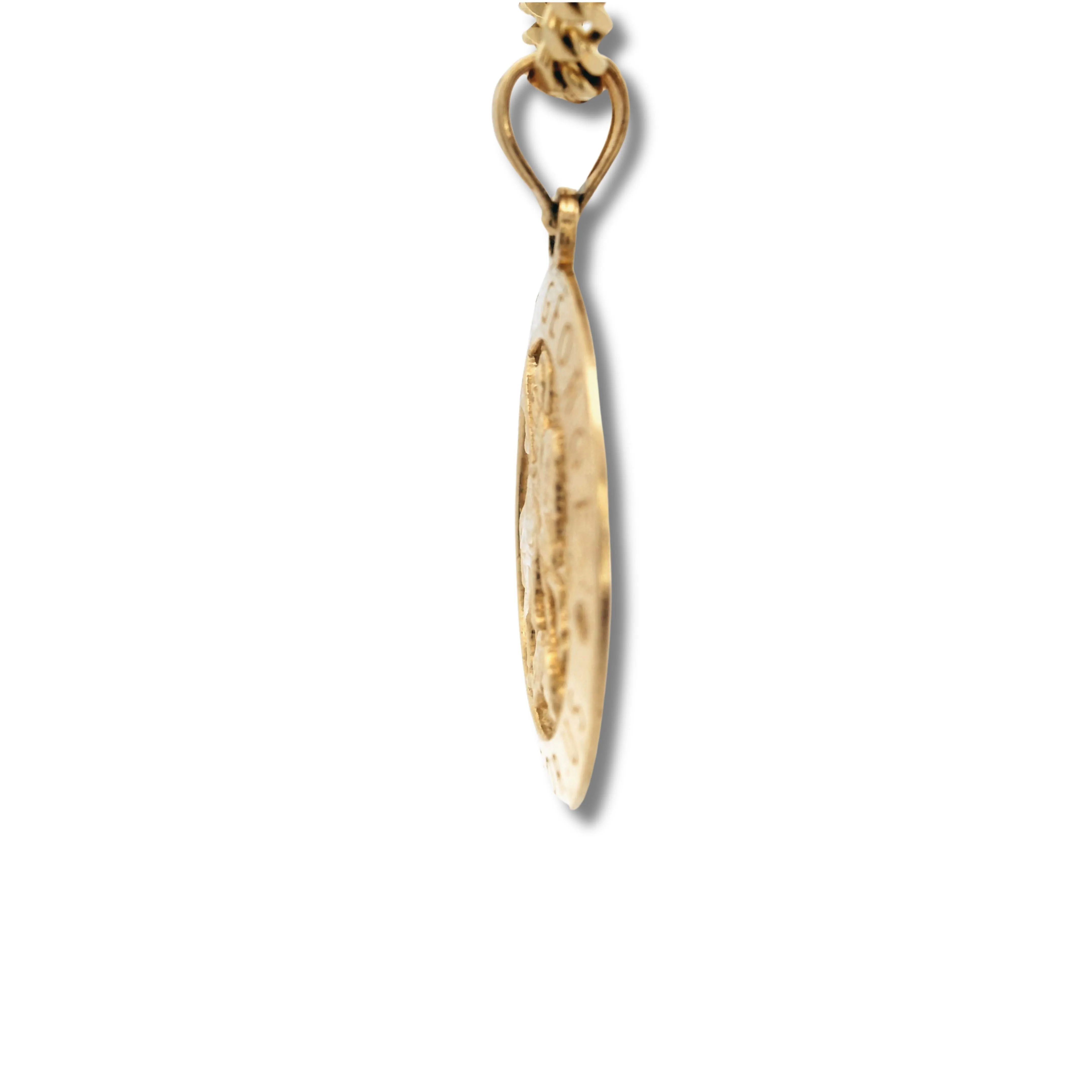 14K Yellow Gold Saint George Pendant