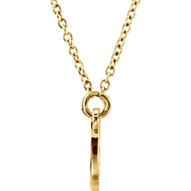 14K Yellow Gold Tiny Posh® Horseshoe 16-18" Necklace