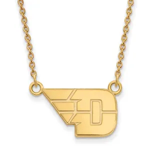 14K Yellow Gold University of Dayton Small Pendant with Necklace