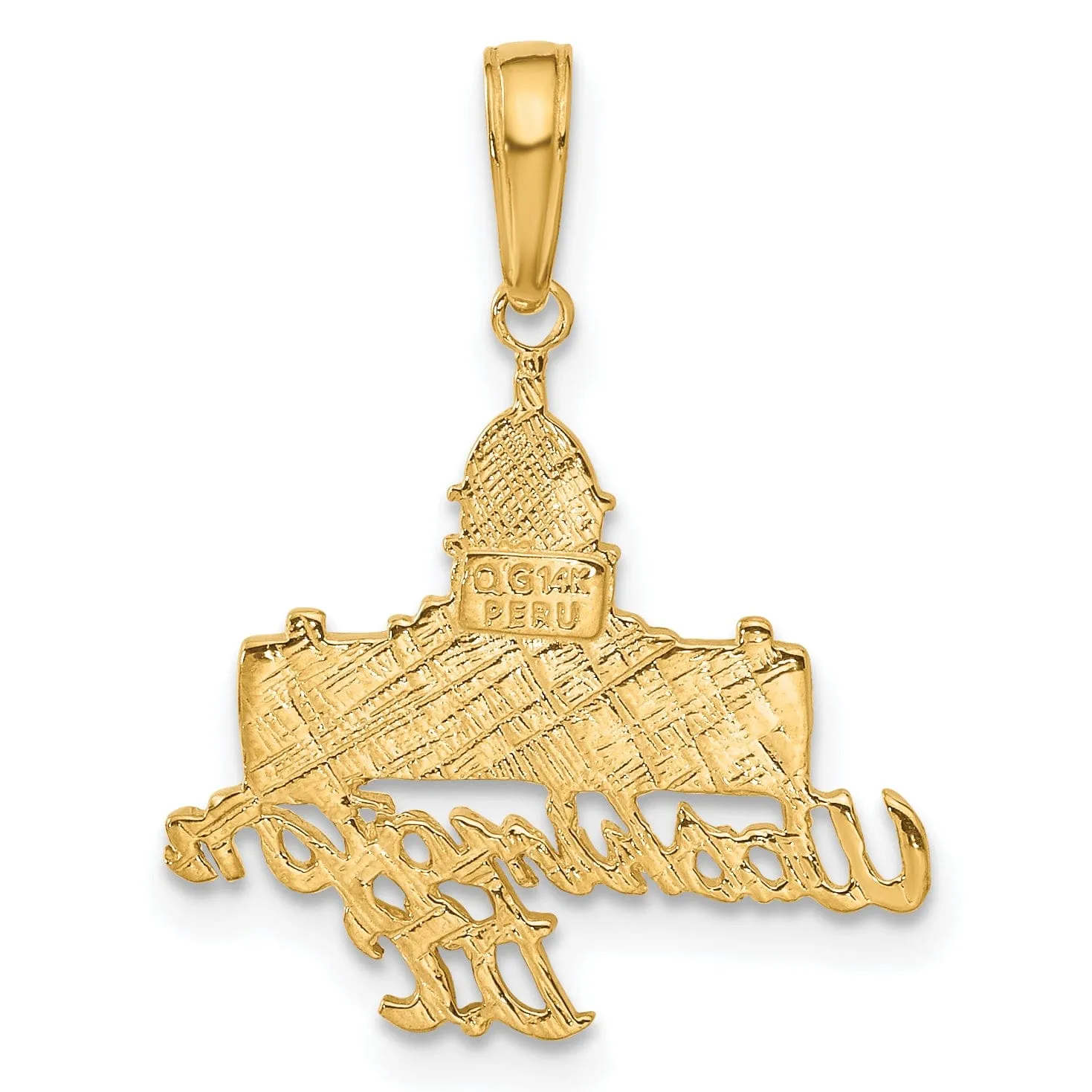 14k Yellow Gold Washington Capitol Pendant