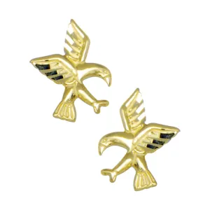 14kt Yellow Gold Flying Birds Stud Earrings