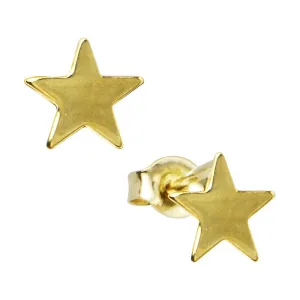 14kt Yellow Gold Star Stud Earrings