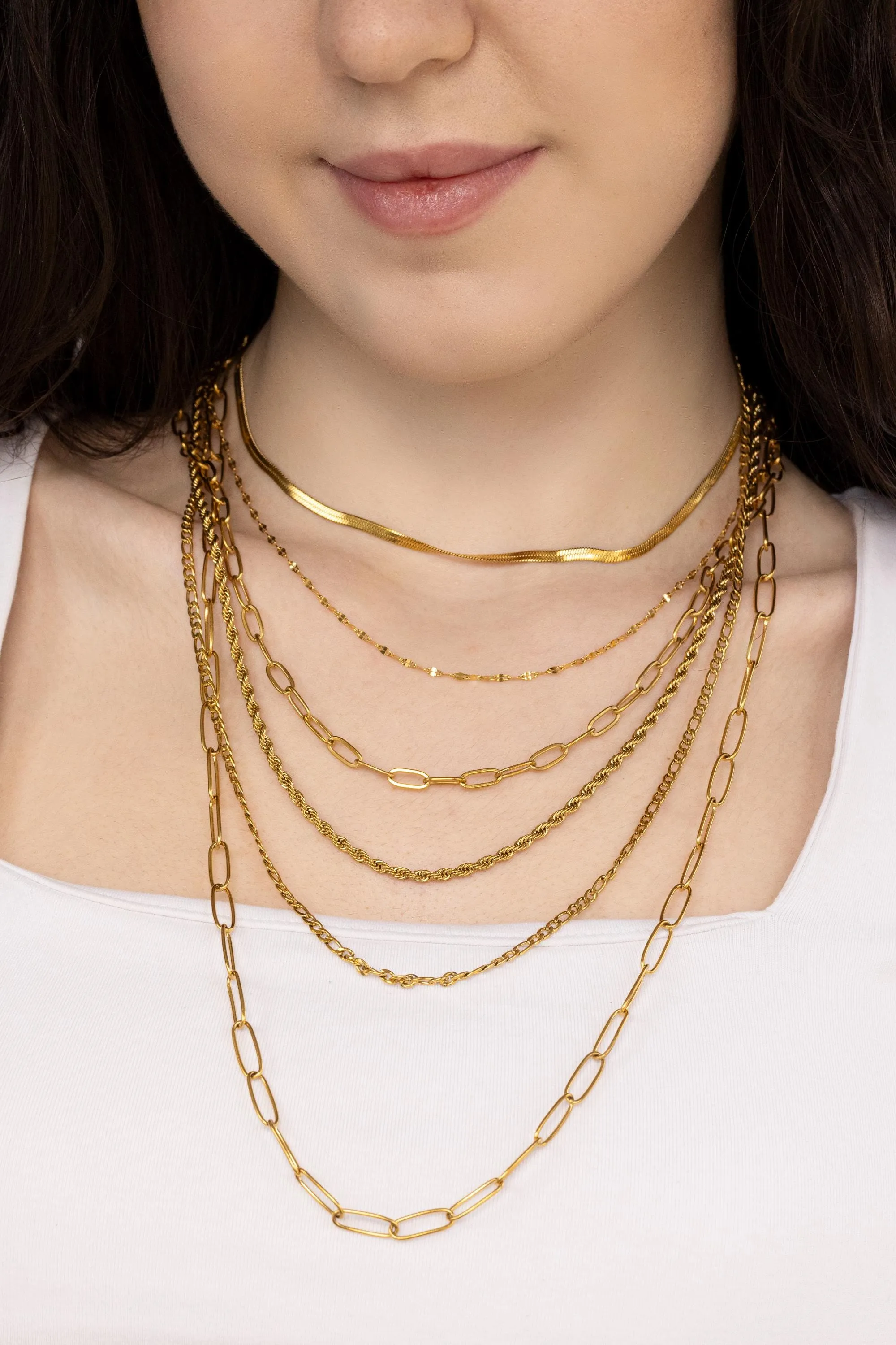 18K Gold Filled Chain Necklace, Waterproof & Tarnish-Free, Unisex Gold Chain, Hypoallergenic Minimalist Jewelry, Everyday Jewelry.
