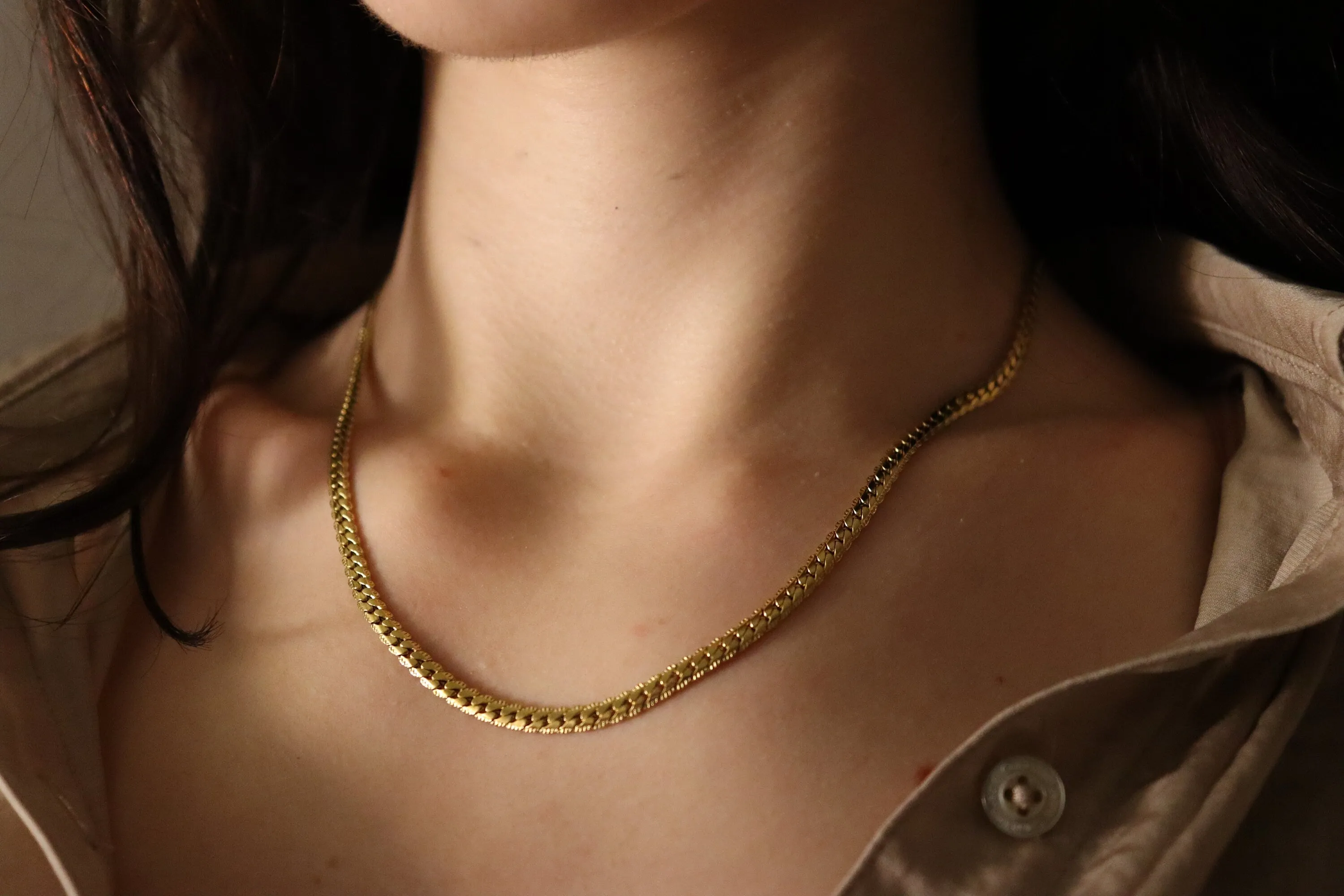 18K Gold Filled Chain Necklace, Waterproof & Tarnish-Free, Unisex Gold Chain, Hypoallergenic Minimalist Jewelry, Everyday Jewelry.