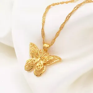 18k gold plated Butterfly Necklaces