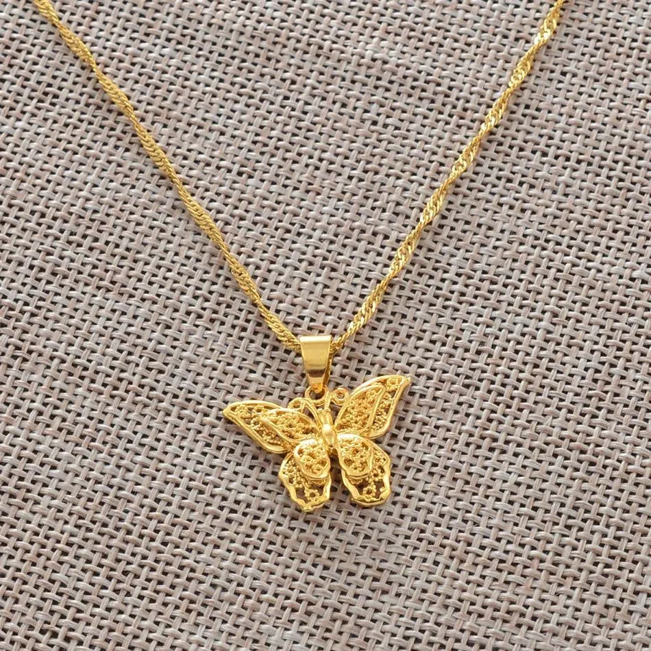 18k gold plated Butterfly Necklaces