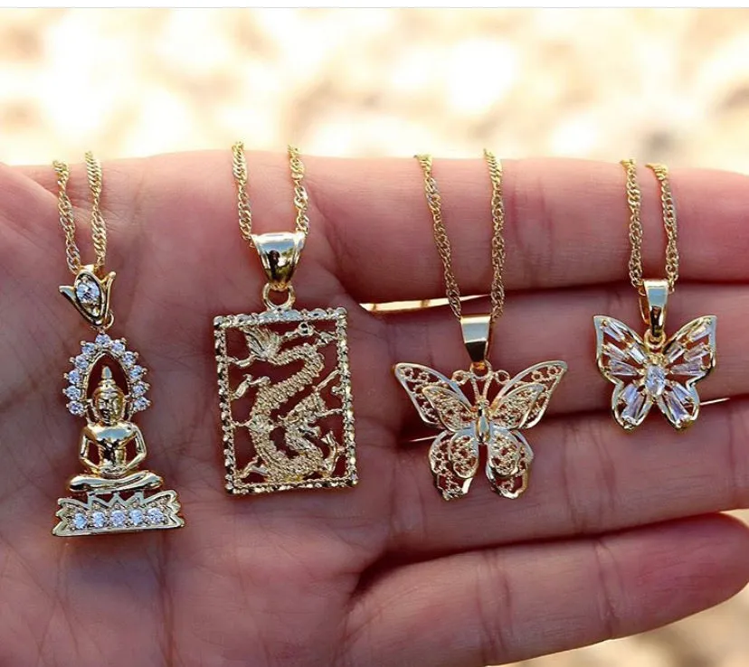 18k gold plated Butterfly Necklaces