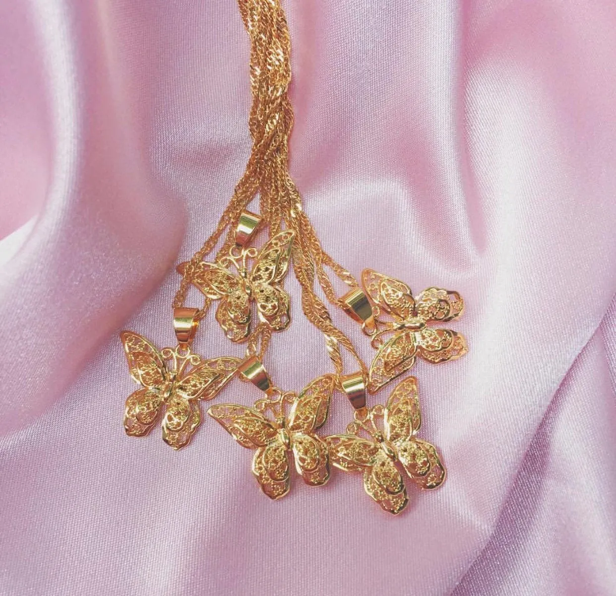 18k gold plated Butterfly Necklaces