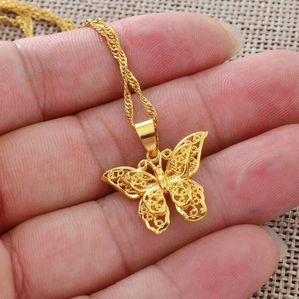 18k gold plated Butterfly Necklaces