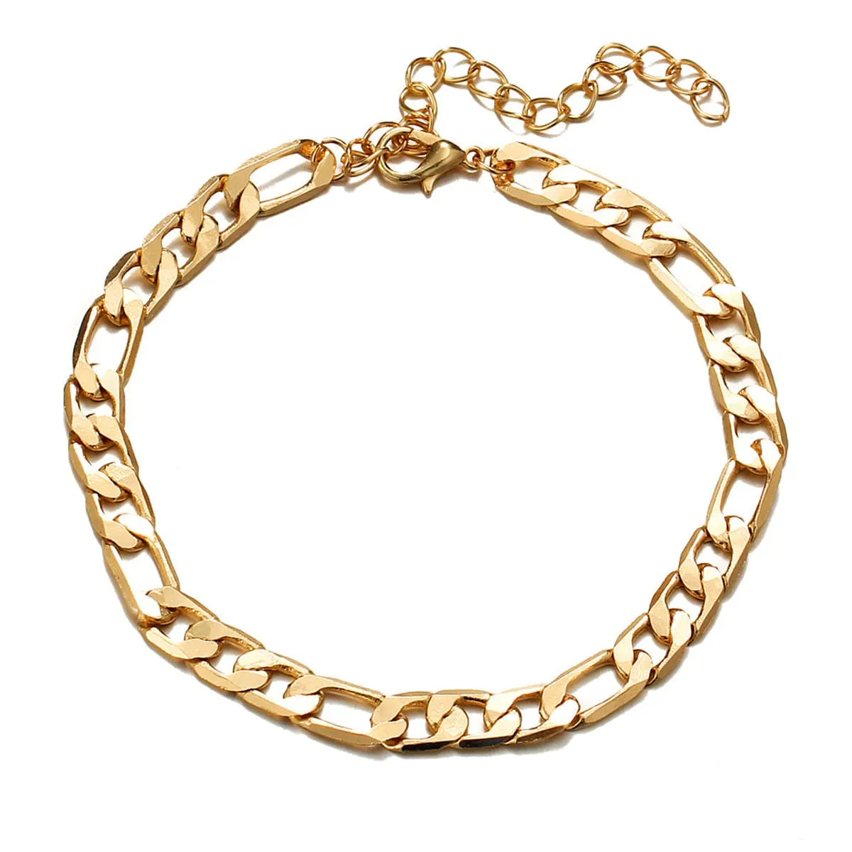 18K Gold-Plated Figaro Anklet
