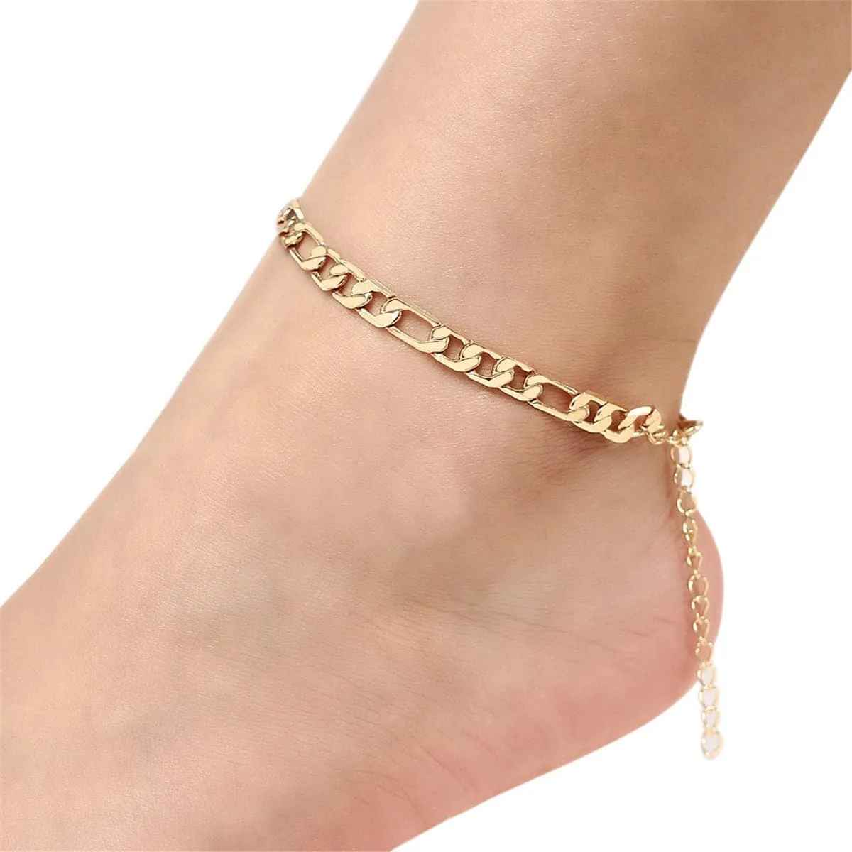 18K Gold-Plated Figaro Anklet