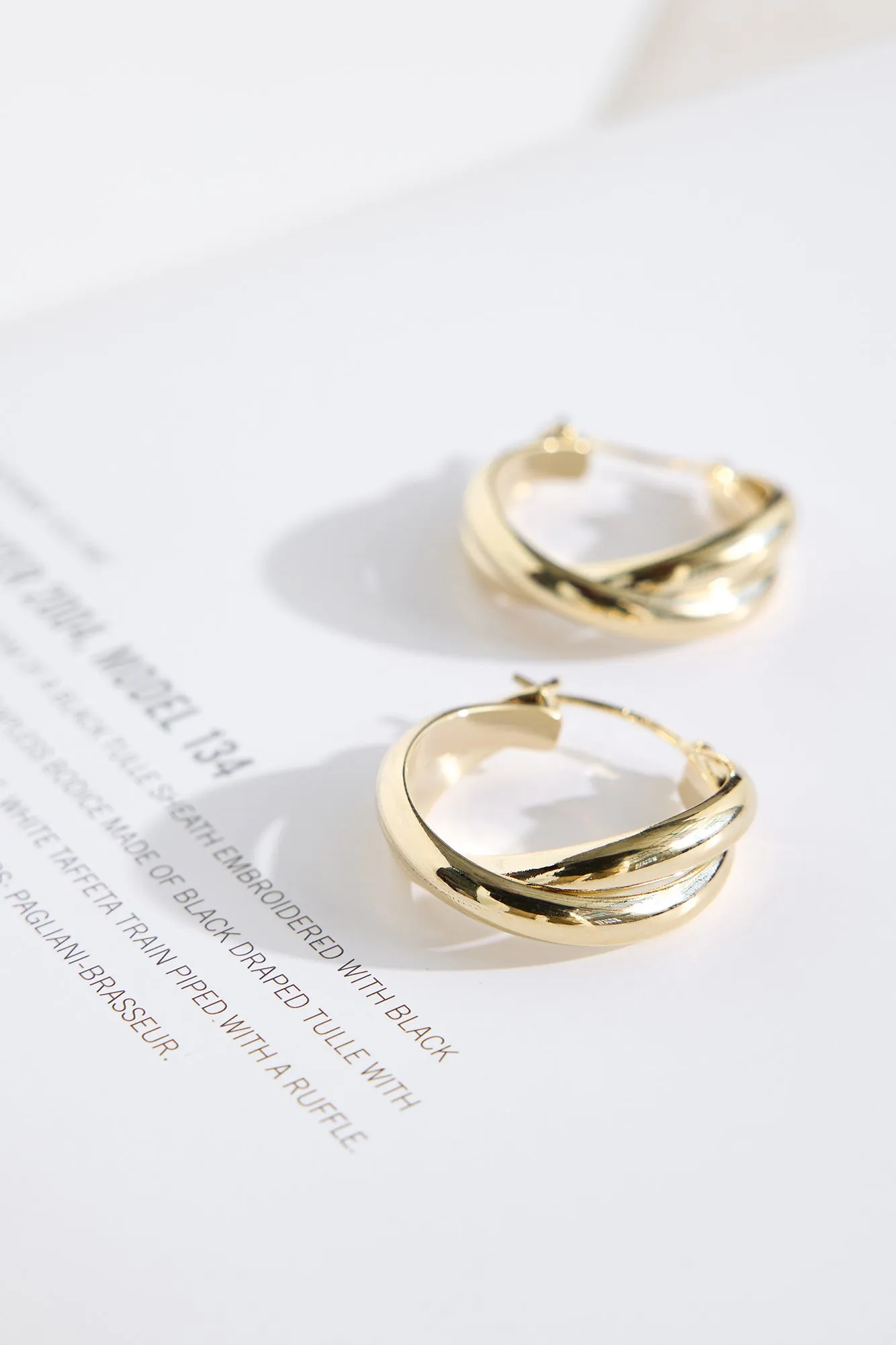 18k Gold Plated Subtle Luxe Hoop Earrings Gold