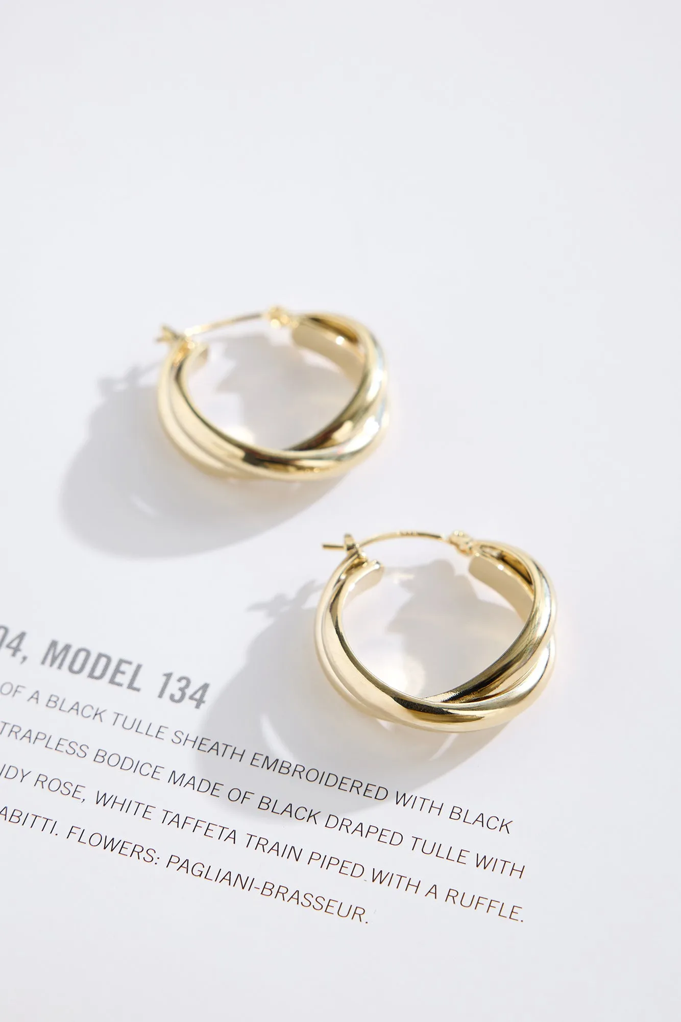 18k Gold Plated Subtle Luxe Hoop Earrings Gold