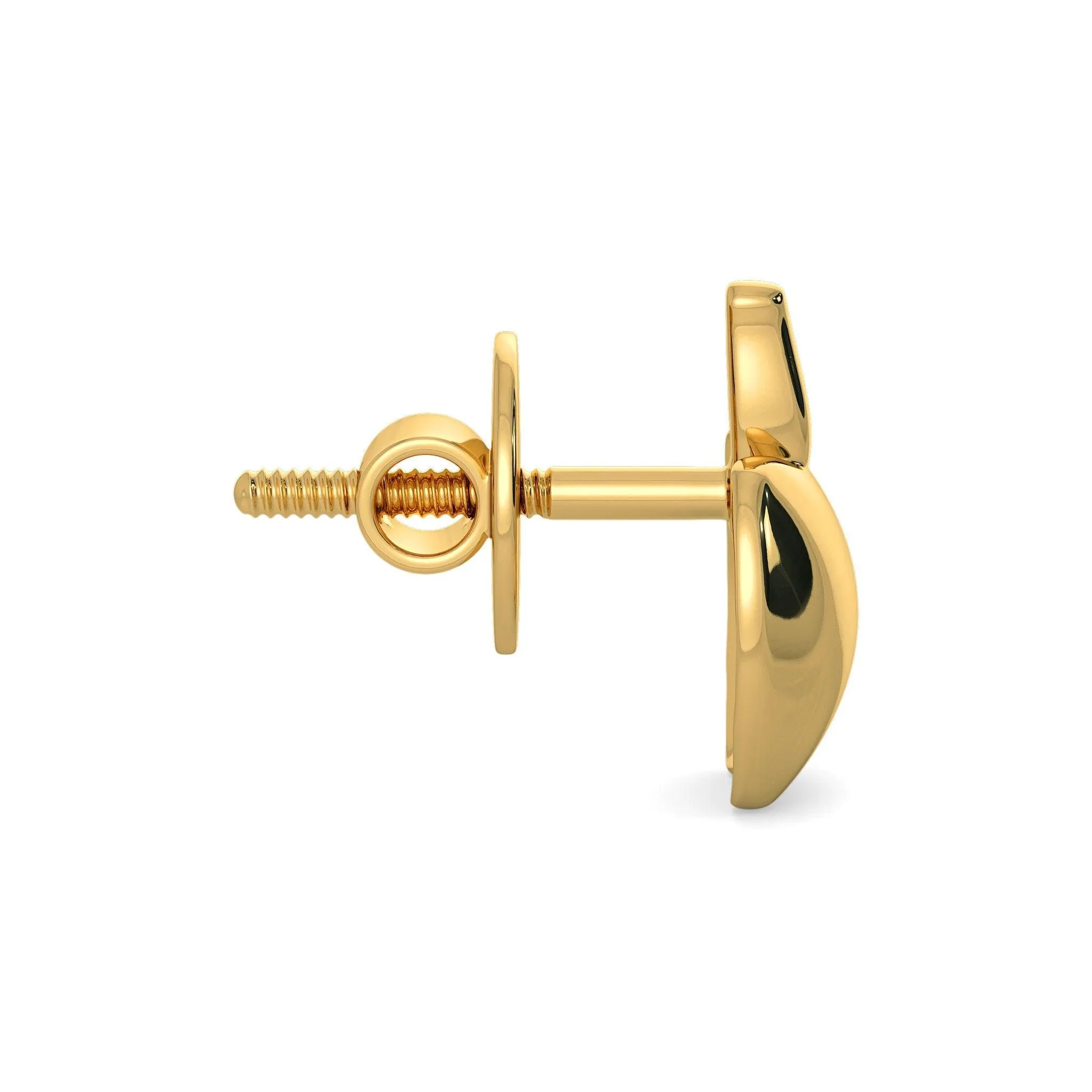 18k Solid Yellow Gold Handmade Apple Diamond Earrings, Apple Earrings, Gold Earrings, Diamond Earrings
