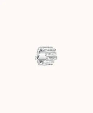 18K White Gold Diamond Edge Pendant