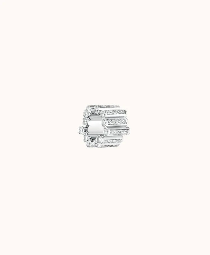 18K White Gold Diamond Edge Pendant