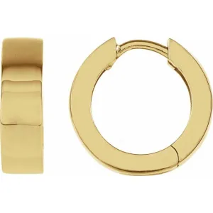 18K Yellow Gold 14.5 mm Hinged Earrings