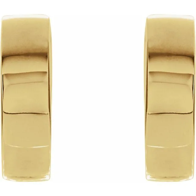 18K Yellow Gold 14.5 mm Hinged Earrings