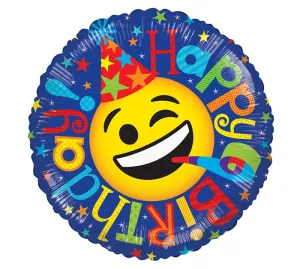 18" Happy Birthday Emoticon