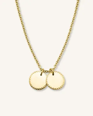 2 Coin Charm Necklace
