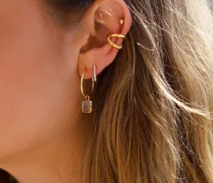 2 Color Ways - Small Split Earring Cuff in Silver or Gold